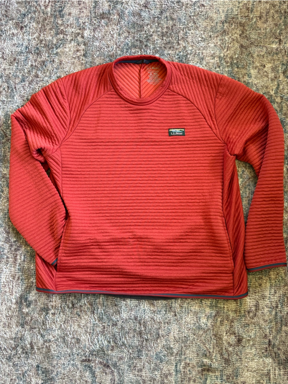 L.L. Bean ribbed pullover sweatshirt top